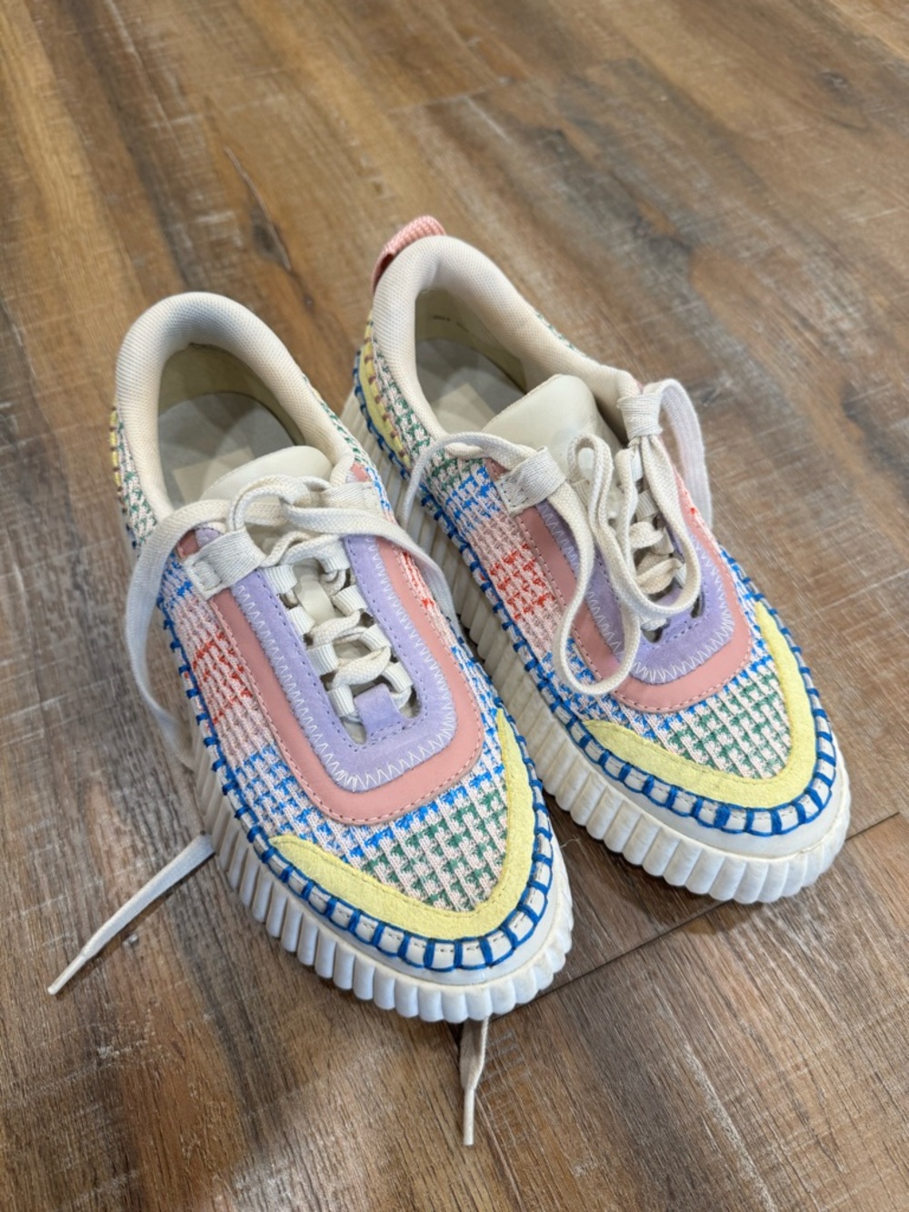 Dolce Vita Dolen Sneaker / Pastel Multicolor Tweed Platform Sneakers